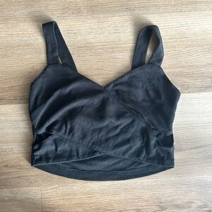 Charlotte Russe Woman’s Black Crossover Crop Top - Size Small- USED